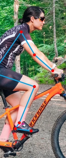 Women biking on the road